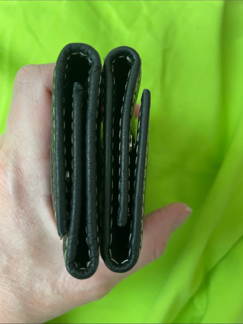 Fossil Black Leather Key & Card Holder bundle of 2 - Picture 6 of 8